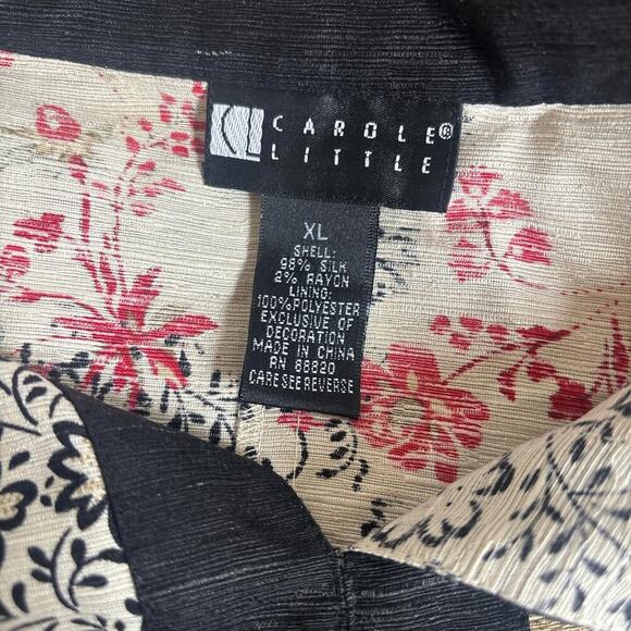 vintage 90's silk beaded baby doll kimono blouse large/x‎ large - Picture 7 of 7